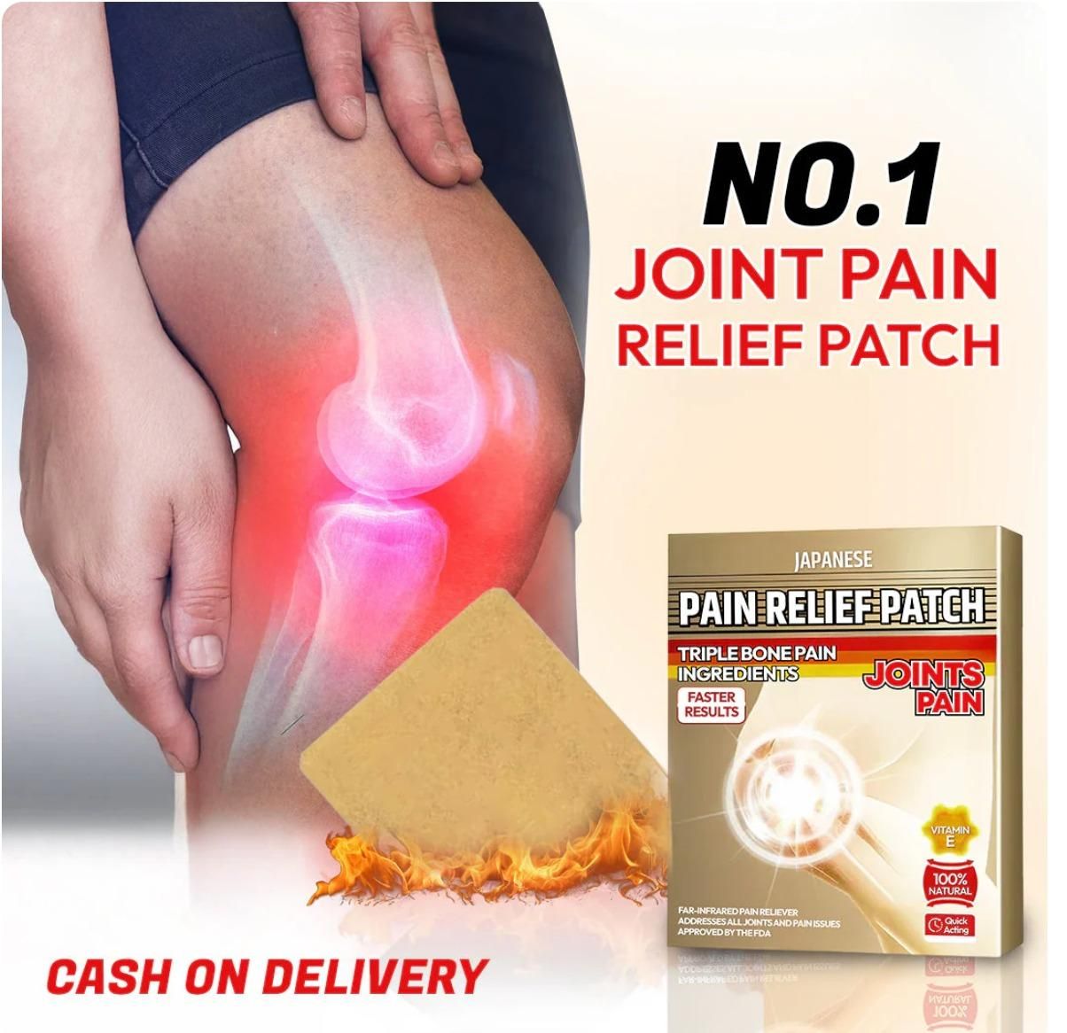 Japanese Pain Relief Patch (Pack of 10 Patches)
